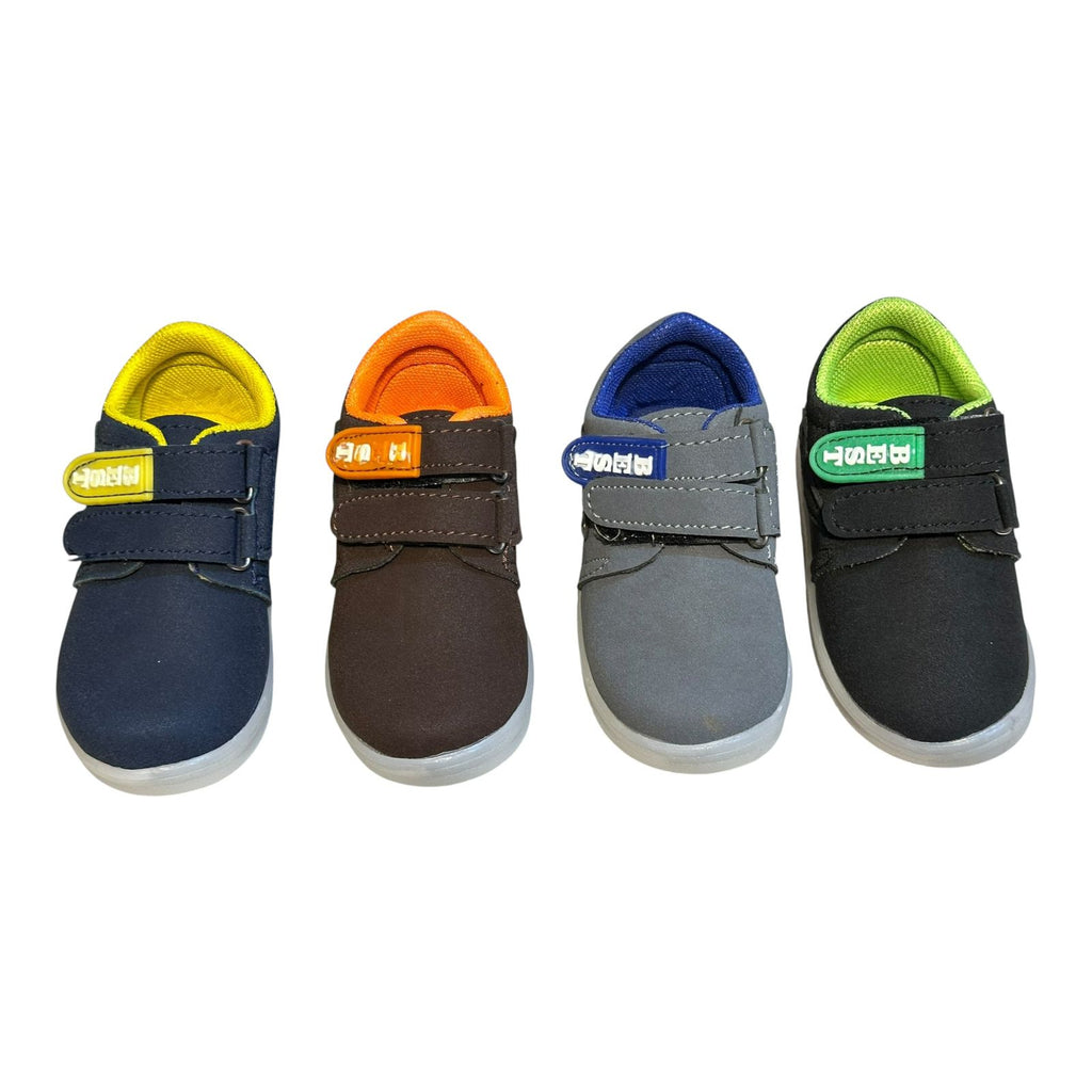 Kids Casual Velcro Sneakers – 14–17 cm / 1–6 Years (4 Colors)