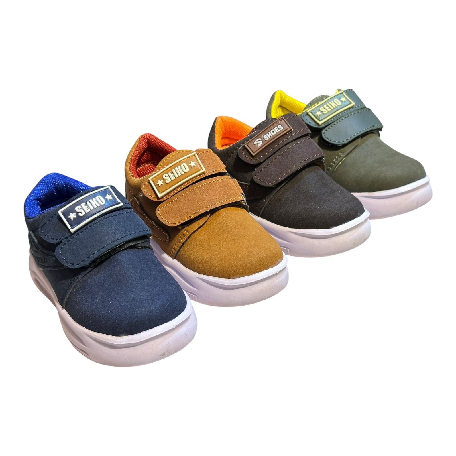 Kids Casual Velcro Sneakers – 14–17 cm / 1–6 Years (4 Colors)